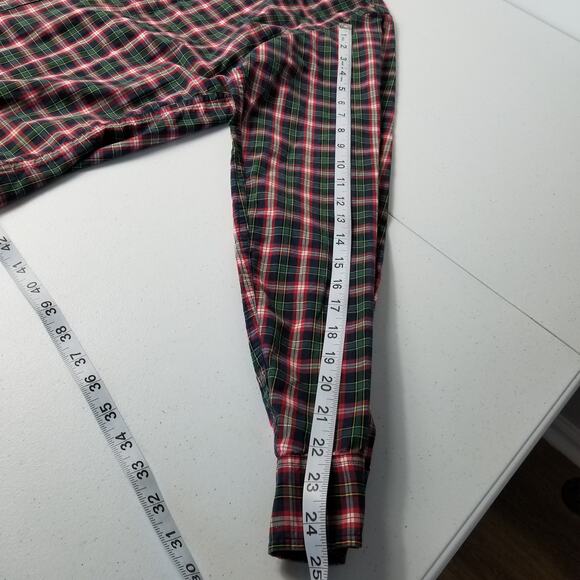 J. Crew Blue Green Red Vintage Button Down Long Sleeve Shirt  Large - Picture 7 of 7